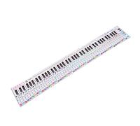 Didiseaon Tarjeta de Práctica de Piano Portátil de Tabla Comparativa para Principiantes Papel Didáctico Notas y Guía de Teclas para a Tocar Piano