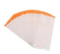 Didiseaon Tarjetas de Control Fichar Empleados, 50 Hojas Negras Mensuales para Reloj de Fichar Oficina, Papel para Registro Horario Semanal y Empresarial