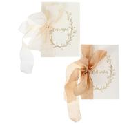 Didiseaon Tarjetas de Votos Matrimoniales 2 Piezas de Papel Diseño Delicado y Textura Resistente para Ambiente Romántico en Bodas y Banquetes