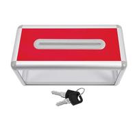 Didiseaon Tarjetero de Escritorio Transparente con Cerradura Caja Multifuncional para Tarjetas de Visita y Urna Electoral Diseño Resistente y Gran Capacidad para Uso Oficina y Recepción