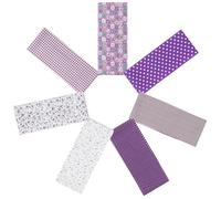 Didiseaon Tejido Grueso 7 Piezas Estampado Floral de Tela de Algodón Púrpura Que Se Puede Cortar y Adaptar para Acolchar y Proyectos Escolares para Manualidades