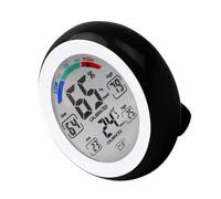 Didiseaon Termómetro Digital Táctil Redondo Multifunción Medidor Temperatura y Humedad para Hogar Indicador Preciso Pantalla para Oficina Dormitorio y