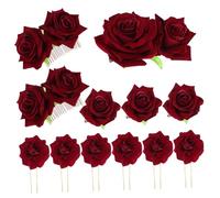 Didiseaon Tocado De Franela Diseño De Rosas Horquillas De Rosas Broches Peinetas De Flores