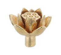 Didiseaon Vintage Brass Lotus Flower Door Pull Handle Floral Cabinet Knob For Dresser Wardrobe And Kitchen Durable Brass Construction Comfortable Grip Easy Installation