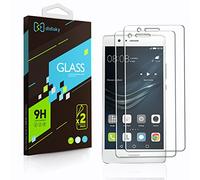 Didisky 2-Unidades Cristal Templado Protector de Pantalla para Huawei P9 Lite, Antihuellas, Sin Burbujas, Fácil de Limpiar, 9H Dureza,Transparente