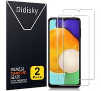 Didisky 2-Unidades Cristal Templado Protector de Pantalla para Samsung Galaxy A13 4G/5G, Galaxy A04S,A04, Antihuellas, Sin Burbujas, Fácil de Limpiar, 9H Dureza,Transparente