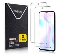 Didisky 2-Unidades Cristal Templado Protector de Pantalla para Xiaomi Redmi 9A, Redmi 9AT, Antihuellas, Sin Burbujas, Fácil de Limpiar, 9H Dureza, Transparente