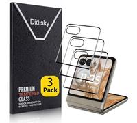 Didisky Paquete de 3 protectores de pantalla frontal para Motorola Moto Razr 2024 2025, cubierta de pantalla de vidrio templado curvado 3D, cubierta completa curvada, dureza 9H, antiarañazos