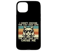 Didn'T Choose Cat Dad Life Chose Me Chose Me Funny Fur Papa Daddy Men Carcasa para iPhone 15 Plus