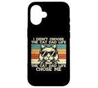 Didn'T Choose Cat Dad Life Chose Me Chose Me Funny Fur Papa Daddy Men Carcasa para iPhone 16