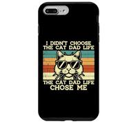 Didn'T Choose Cat Dad Life Chose Me Chose Me Funny Fur Papa Daddy Men Carcasa para iPhone 7 Plus/8 Plus