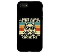 Didn'T Choose Cat Dad Life Chose Me Chose Me Funny Fur Papa Daddy Men Carcasa para iPhone SE (2020) / 7/8