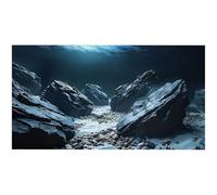 Didooou Fondo de acuario de roca oscura natural subacuática, fondo de acuario, calcomanías finas para acuario, 30 cm, 40 cm, 50 cm, 60 cm, 80 cm (50 x 80 cm, rocas submarinas 1)