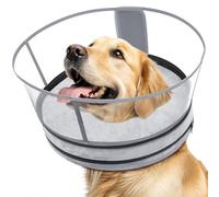 Didopet Cono de esponja para perro después de la cirugía, no requiere inflado, collar de dona para dejar de lamer, alternativas de cono inflable para mascotas medianas, collar de recuperación suave