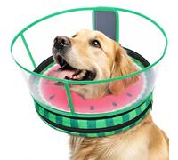 Didopet Cono de esponja para perro después de la cirugía, no requiere inflado, collar de dona para dejar de lamer, alternativas de cono inflable para mascotas grandes, collar de recuperación suave con