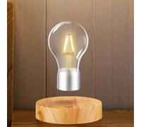 DIDWI Lámpara de Bombilla Flotante, Lámpara de Bombilla Giratoria Levitante Magnética, Lámpara de Escritorio con Bombilla LED Inalámbrica Levitante, Luces Nocturnas para Decoración de Habitaciones
