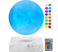 DIDWI Lámpara de luna flotante y giratoria magnética, lámparas de luz de luna 3D levitantes, luces nocturnas LED de 16 colores para decoración de habitaciones, regalos geniales para niños, padres