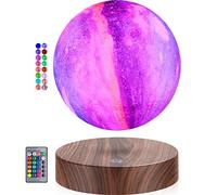 DIDWI Lámpara de luna levitante Levitación magnética Impresión 3D Luz de luna Lámparas flotantes Esfera LED Luna Luces nocturnas Decoración de la habitación Regalo creativo (Galaxia 16 Colores)
