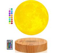 DIDWI Lámpara de luna levitante, luz de luna 3D flotante, luces de noche de levitación magnética de LED giratoria para decoración de habitación y oficina (16 Colores)