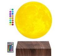 DIDWI Lámpara de Luz de Luna de Levitación Magnética, Flotante y Giratoria de Impresión 3D, Luces LED de Noche para Decoración del Hogar, Regalos Únicos (16 Colores)