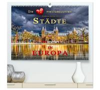 Die 12 meistbesuchten Städte in Europa (hochwertiger Premium Wandkalender 2026 DIN A2 quer), Kunstdruck in Hochglanz: Jeden Monat eine der ... Januar (1. Platz) bis Dezember (12. Platz).