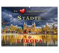 Die 12 meistbesuchten Städte in Europa (Wandkalender 2026 DIN A2 quer), CALVENDO Monatskalender: Jeden Monat eine der meistbesuchten Städte Europas, ... Januar (1. Platz) bis Dezember (12. Platz).