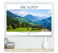 Die Alpen - Wandern durch die schönste Bergregion Europas. (hochwertiger Premium Wandkalender 2026 DIN A2 quer), Kunstdruck in Hochglanz: Fotokalender mit dem Schwerpunkt Wandern in den Alpen
