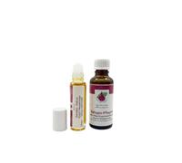 Die Aromaölmanufaktur Aceite aromático Roll on 10 ml y Babypo de 30 ml, aceite aromático con aceite dental relajante y aceite para bebés, aceites esenciales 100% naturales
