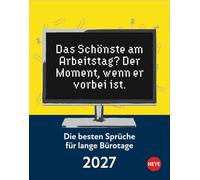 Die besten Sprüche für lange Bürotage Tagesabreißkalender 2027: Witziger Sprüche-Kalender 2027 für Humor und Witz an jedem Arbeitsplatz. Tischkalender oder zum Aufhängen, Abreißkalender für jeden Tag.