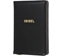 Die Bibel - Schlachter Version 2000: Taschenausgabe mit Parallelstellen, Kalbsleder-Einband (flexibel), schwarz / Reißverschluss / Goldschnitt / Fadenheftung