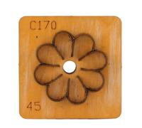 Die de corte de cuero con base de madera sólida, herramienta de molde de perforación de forma de flores de 45 mm, cortador de acero de carbono para hacer decoración de la bolsa de (45mm)