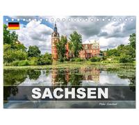 Die deutschen Bundesländer - Sachsen (Tischkalender 2026 DIN A5 quer), CALVENDO Monatskalender: Entdecken Sie in 12 Monaten das wunderbare Bundesland Sachsen im Osten der Republik.