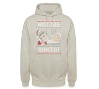 Die Dinos | Not The Santa! | Ugly Christmas Christmas Sweater Hoodie Pullover, Naturstein, L