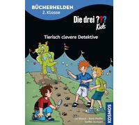 Die drei ??? Kids, Bücherhelden 2. Klasse, Tierisch clevere Detektive: Gut lesen können - Erstlesebuch ab 7 Jahren, spannende Detektivabenteuer im Doppelpack mit Justus, Peter und Bob