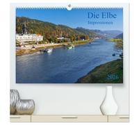 Die Elbe Impressionen (hochwertiger Premium Wandkalender 2026 DIN A2 quer), Kunstdruck in Hochglanz: Eine Bilderreise entlang der Elbe von Sachsen bis an die Nordseeküste