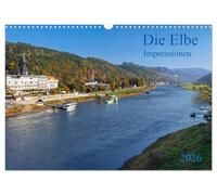 Die Elbe Impressionen (Wandkalender 2026 DIN A3 quer), CALVENDO Monatskalender: Eine Bilderreise entlang der Elbe von Sachsen bis an die Nordseeküste
