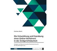Die Entwicklung und Erprobung eines Online-Verfahrens in der Zivilgerichtsbarkeit: Analyse und Bewertung des Gesetzesentwurfs der Bundesregierung