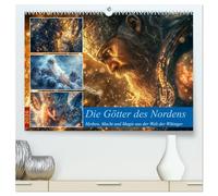 Die Götter des Nordens (hochwertiger Premium Wandkalender 2026 DIN A2 quer), Kunstdruck in Hochglanz: Tauche ein in die faszinierende Welt der nordischen Mythologie in eine Welt der mächtigen Götter