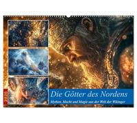 Die Götter des Nordens (Wandkalender 2026 DIN A2 quer), CALVENDO Monatskalender: Tauche ein in die faszinierende Welt der nordischen Mythologie in eine Welt der mächtigen Götter