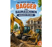 Die große Welt der Bagger und Baumaschinen - Ausmalbuch für Kinder ab 4 Jahren: 45 spannende Motive, Baustellen, Kräne & große Maschinen zum Ausmalen und Entdecken (Kindermalbücher)