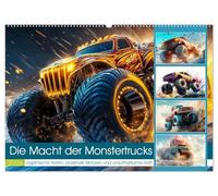 Die Macht der Monstertrucks (Wandkalender 2026 DIN A2 quer), CALVENDO Monatskalender: Die Macht der Monstertrucks liegt in ihrer enormen Größe, ... Geschwindigkeit und unaufhaltsamen Kraft.