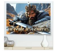 Die Magie des Schwertes (hochwertiger Premium Wandkalender 2026 DIN A2 quer), Kunstdruck in Hochglanz: Atmosphärische Bilder lassen epische Mythen und ... in lebendigen Szenen wieder aufleben