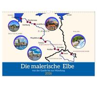 Die malerische Elbe (Wandkalender 2026 DIN A3 quer), CALVENDO Monatskalender: Von der Quelle bis zur Mündung