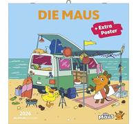 Die Maus 2026 - Broschürenkalender 30x30 cm (30x60 geöffnet) - Kalender mit Platz für Notizen - inkl. Poster - Wandplaner - Bildkalender - Wandkalender: Posterkalender