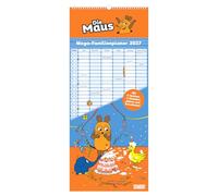 Die Maus Megaplaner 2027: Familienplaner 30 x 70 cm mit 6 Spalten, Stundenplänen & Schulferien, ideal für Familienorganisation