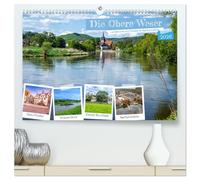 Die Obere Weser - Von Hannoversch Münden bis Bad Karlshafen (hochwertiger Premium Wandkalender 2026 DIN A2 quer), Kunstdruck in Hochglanz: Vom Ursprung der Weser bis zur Barockstadt Bad Karlshafen