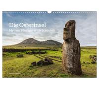 Die Osterinsel - Mythen, Moai und wilde Schönheit (Wandkalender 2026 DIN A3 quer), CALVENDO Monatskalender: Magische Inselwildnis und Moai im Pazifik