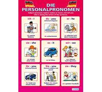 Die Personalpronomen | Posters de aprendizaje de idiomas | Papel brillante de 850 mm x 594 mm (A1) | Gráficas de segundos idiomas para el aula | Gráficas educativas por Daydream Education