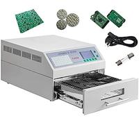 DIE Reflow Oven 1500W T962A Automatic Reflow Soldering Machine 300 X 320 Mm Professional Infrared Heater Soldering Machine with Hot Air Circulation For PCB SMT Soldering Proofing,Constructive23