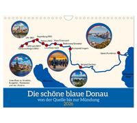 Die schöne blaue Donau (Wandkalender 2026 DIN A4 quer), CALVENDO Monatskalender: Von der Quelle bis zur Mündung